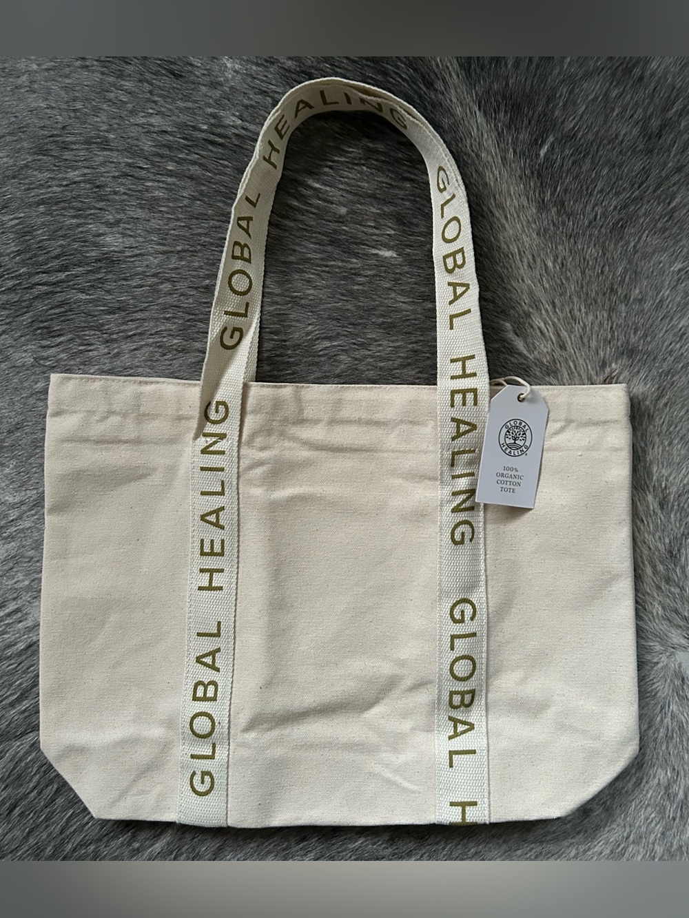 Global Healing Organic Cotton Tote BRAND NEW!